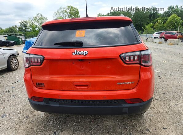 3C4NJCAB3JT251037 2018 JEEP COMPASS Orange Հետևի տեսք