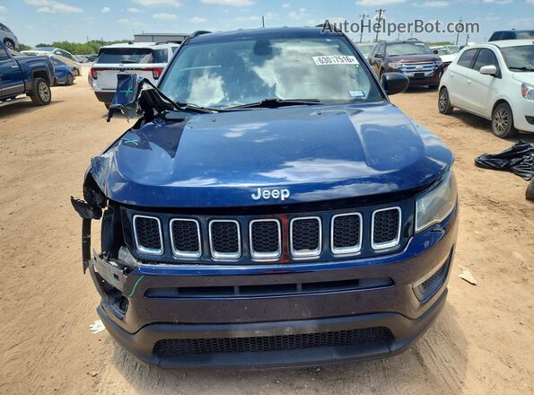 3C4NJCAB3JT254861 2018 JEEP COMPASS Blue Front view