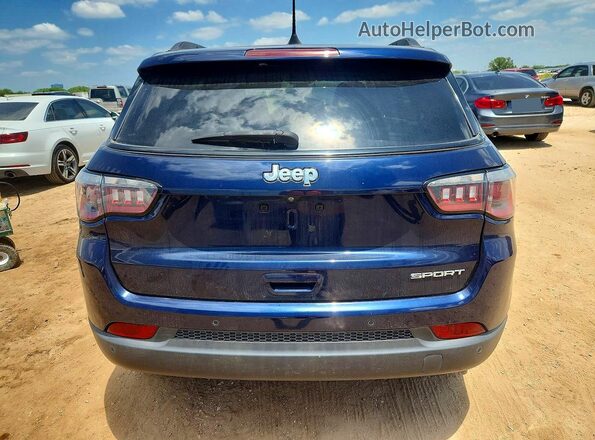 3C4NJCAB3JT254861 2018 JEEP COMPASS Blue Rear view