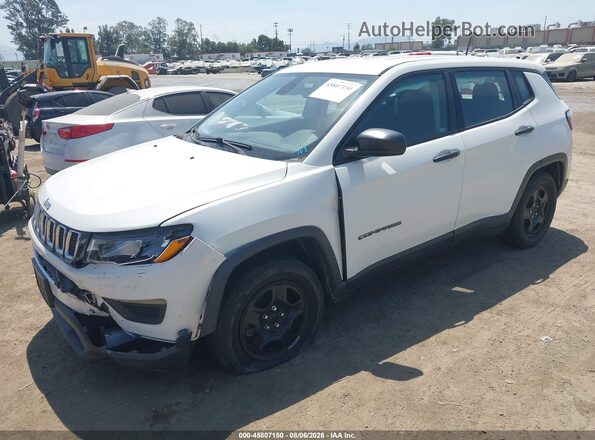 3C4NJCAB3JT287360 2018 JEEP COMPASS White წინა მარცხენა ხედი სამი მეოთხედიდან