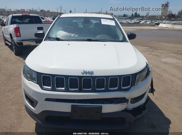 3C4NJCAB3JT287360 2018 JEEP COMPASS White წინა პანელის ხედი