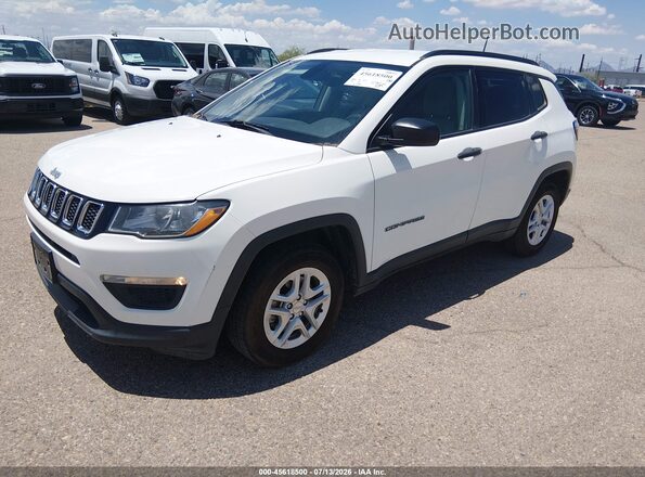 3C4NJCAB3JT308644 2018 JEEP COMPASS White Vista tres cuartos delantera izquierda