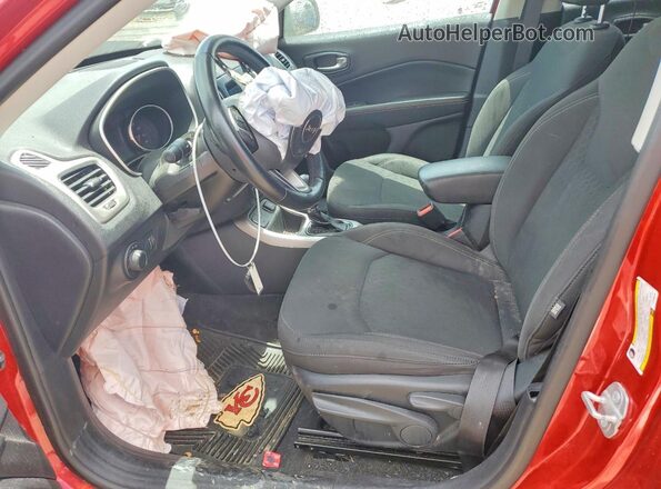3C4NJCAB4JT186473 2018 JEEP COMPASS Red Вид салону спереду