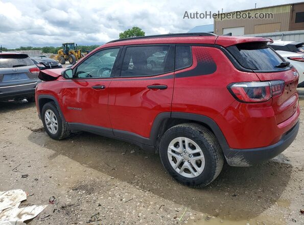 3C4NJCAB4JT186473 2018 JEEP COMPASS Red Задня ліва чверть