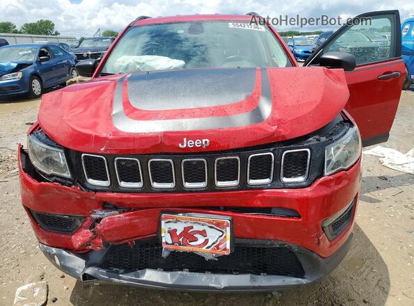3C4NJCAB4JT186473 2018 JEEP COMPASS Red Вид підкапотного простору