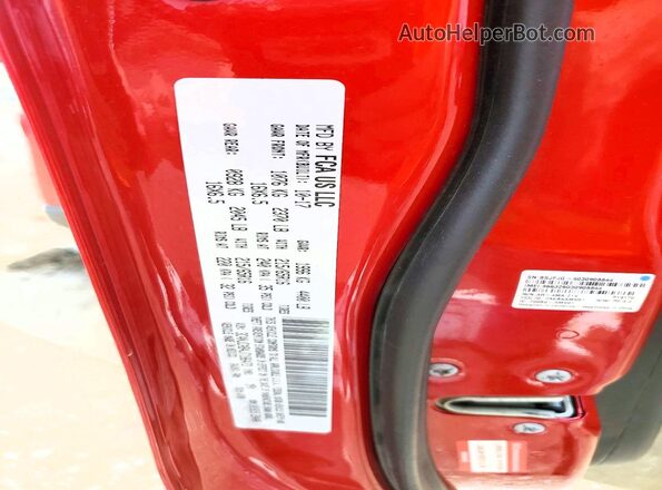 3C4NJCAB4JT186473 2018 JEEP COMPASS Red Вид наклейки з VIN-кодом