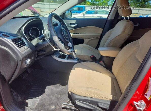 3C4NJCAB6JT102234 2018 JEEP COMPASS Red Vista interior delantera