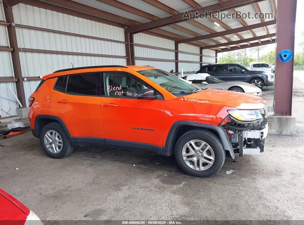 3C4NJCAB6JT250674 2018 JEEP COMPASS Orange Rear interior view