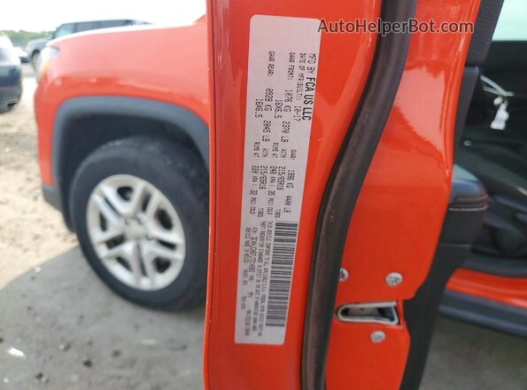 3C4NJCAB7JT214993 2018 JEEP COMPASS Orange VIN კოდის სტიკერის ხედი