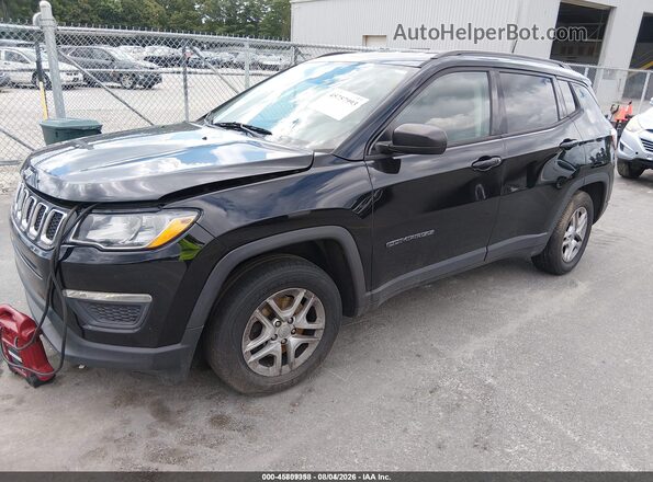 3C4NJCAB7JT411257 2018 JEEP COMPASS Черный Передняя левая четверть