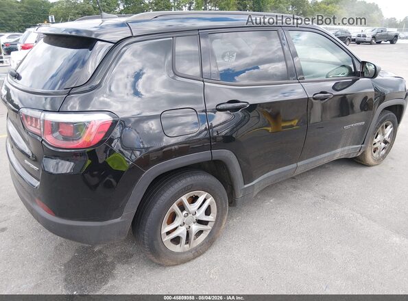 3C4NJCAB7JT411257 2018 JEEP COMPASS Черный Задняя правая четверть