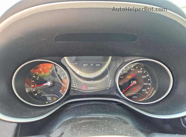 3C4NJCAB9JT254962 2018 JEEP COMPASS White Instrument cluster view
