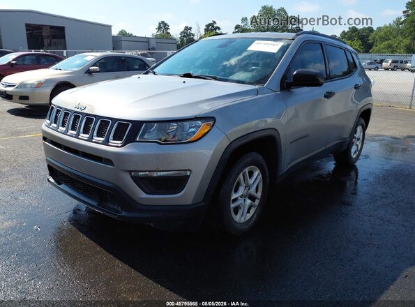 3C4NJCAB9JT411132 2018 JEEP COMPASS Silver Передня ліва чверть