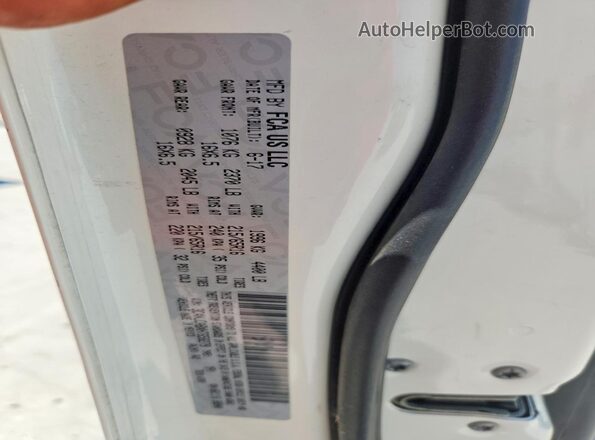 3C4NJCABXHT658279 2017 JEEP COMPASS White VIN კოდის სტიკერის ხედი