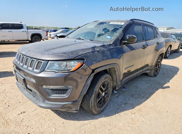 3C4NJCABXJT133549 2018 JEEP COMPASS Gray Trasero izquierdo