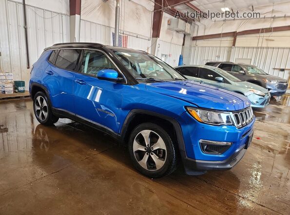 3C4NJCBB0JT193161 2018 JEEP COMPASS Blue Delantero derecho