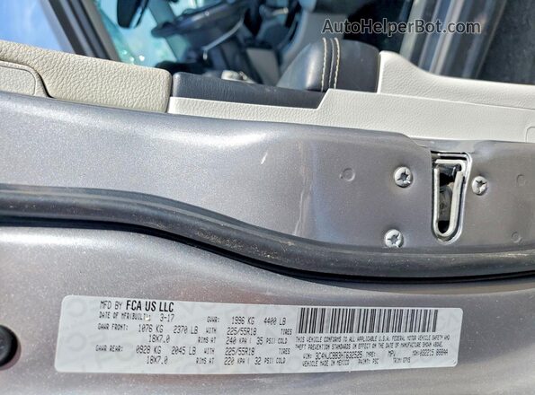 3C4NJCBB3HT632525 2017 JEEP COMPASS Gray VIN კოდის სტიკერის ხედი