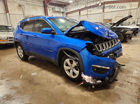 3C4NJCBB3JT108796 2018 JEEP COMPASS Синий Передняя правая четверть