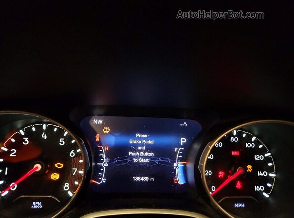 3C4NJCBB3JT108796 2018 JEEP COMPASS Синий Вид щитка приборов