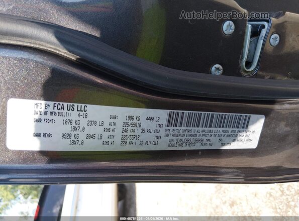 3C4NJCBB3JT358930 2018 JEEP COMPASS Серый Вид подкапотного пространства