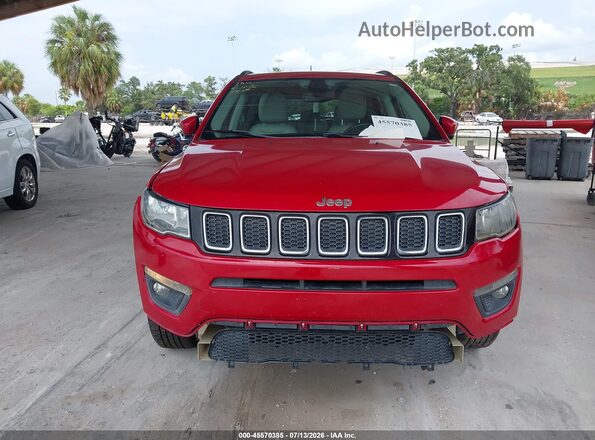 3C4NJCBB4JT468451 2018 JEEP COMPASS Red Instrument cluster view