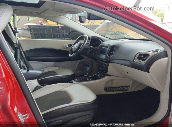 3C4NJCBB4JT468451 2018 JEEP COMPASS Red Front interior view