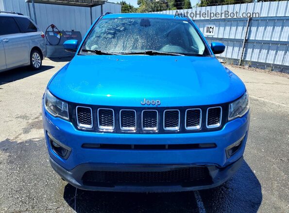 3C4NJCBB6KT730598 2019 JEEP COMPASS Blue Front view