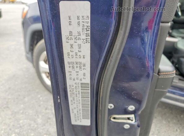 3C4NJCBB7JT166040 2018 JEEP COMPASS Blue VIN sticker view