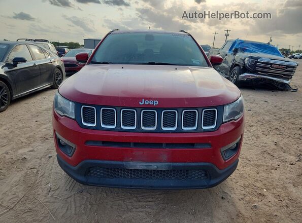 3C4NJCBB8HT607457 2017 JEEP COMPASS Maroon Front view