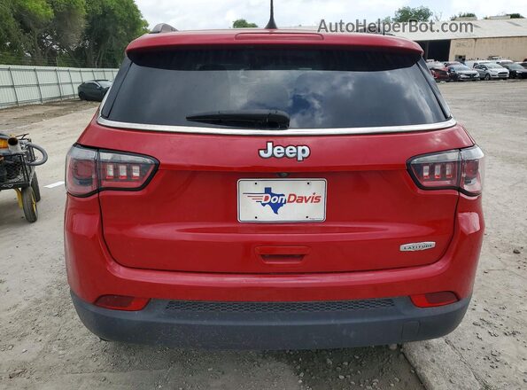 3C4NJCBB8JT266566 2018 JEEP COMPASS Red Rear view