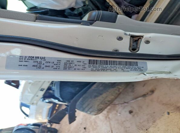 3C4NJCBB8KT843761 2019 JEEP COMPASS White Vista de la etiqueta del VIN
