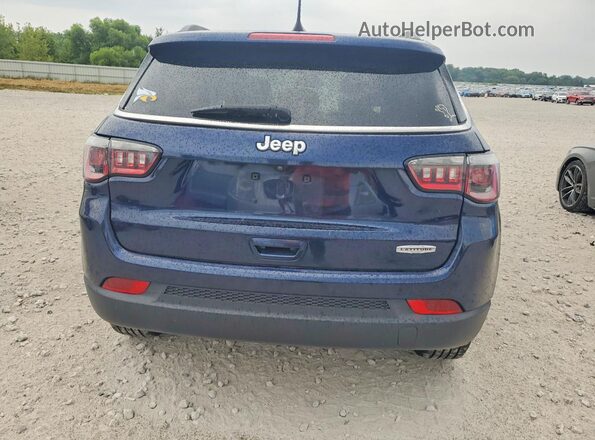 3C4NJCBBXJT235349 2018 JEEP COMPASS Blue უკანა ხედი
