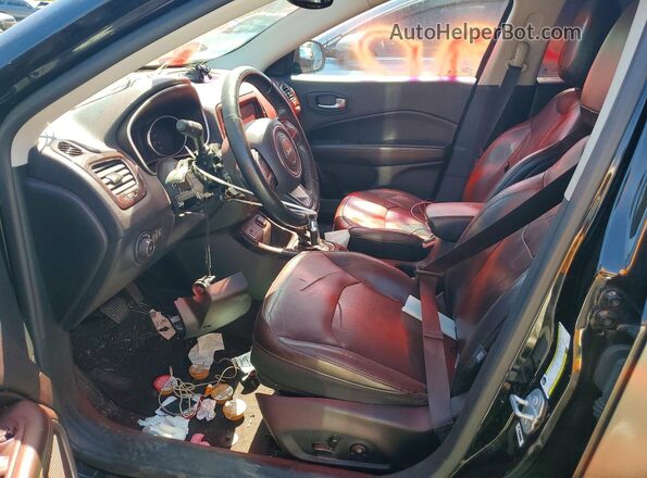 3C4NJCCB3JT122129 2018 JEEP COMPASS Black წინა სალონის ხედი