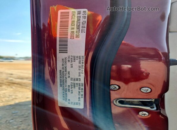 3C4NJCCB6MT531360 2021 JEEP COMPASS Maroon VIN კოდის სტიკერის ხედი