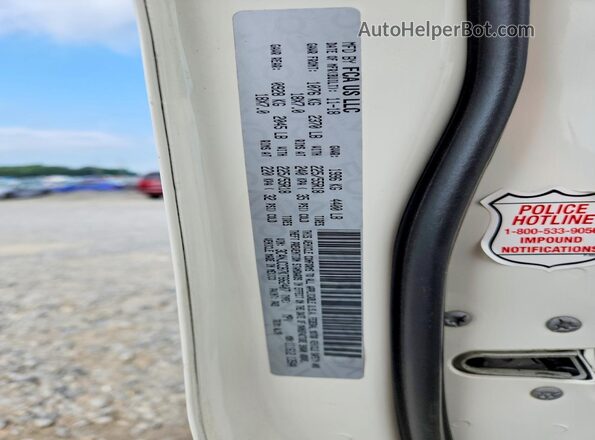 3C4NJCCB7KT662407 2019 JEEP COMPASS White VIN კოდის სტიკერის ხედი