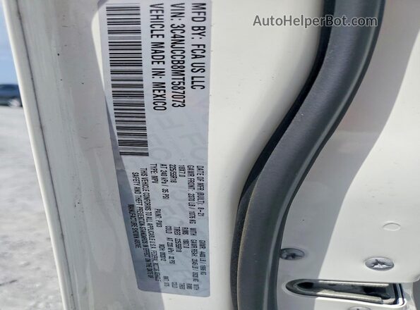 3C4NJCCB8MT587073 2021 JEEP COMPASS White VIN կոդի պիտակի տեսք