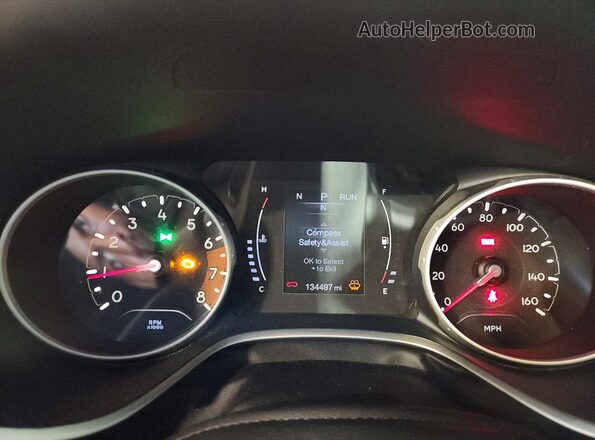3C4NJDAB0JT177176 2018 JEEP COMPASS Gray Vista del cuadro de instrumentos