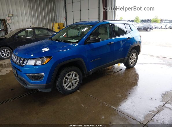 3C4NJDAB0JT422803 2018 JEEP COMPASS Blue Առջևի ձախ երեք քառորդ տեսարան