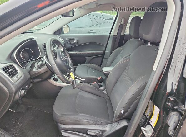 3C4NJDAB1JT415584 2018 JEEP COMPASS Black წინა სალონის ხედი