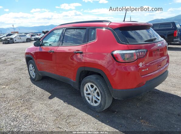 3C4NJDAB2JT330835 2018 JEEP COMPASS Red Rear left