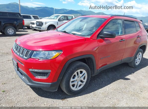 3C4NJDAB2JT330835 2018 JEEP COMPASS Red Front left