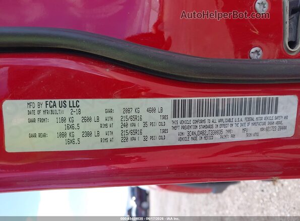 3C4NJDAB2JT330835 2018 JEEP COMPASS Red Engine compartment view