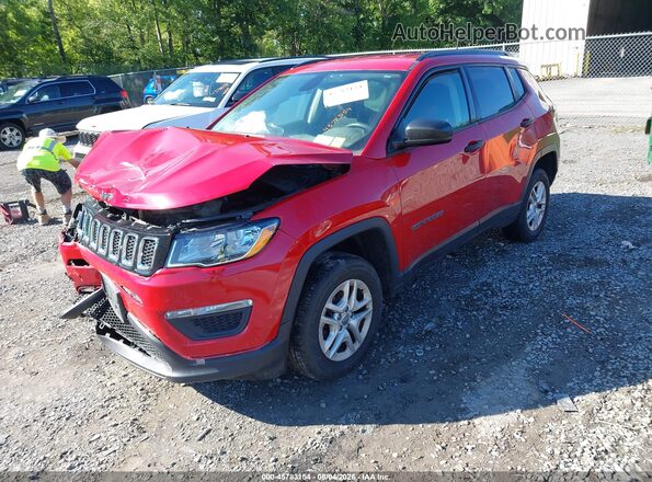 3C4NJDAB3JT252873 2018 JEEP COMPASS Burgundy Przód lewy