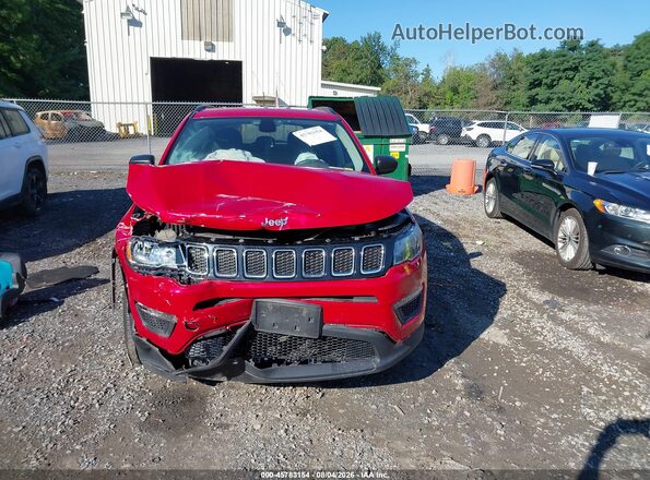 3C4NJDAB3JT252873 2018 JEEP COMPASS Burgundy Widok zestawu wskaźników