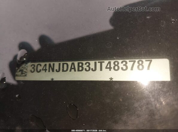 3C4NJDAB3JT483787 2018 JEEP COMPASS Gray ძრავის განყოფილების ხედი