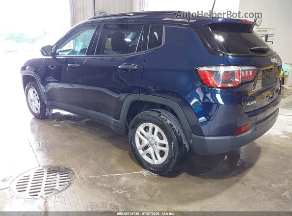 3C4NJDAB4JT392270 2018 JEEP COMPASS Blue Trasero izquierdo