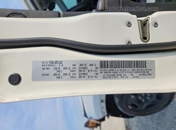 3C4NJDAB8JT307558 2018 JEEP COMPASS Белый Панорамный вид салона 360°