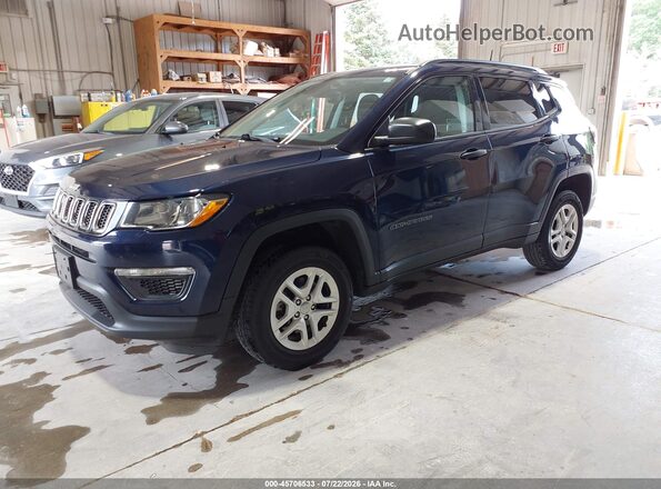 3C4NJDAB8JT392269 2018 JEEP COMPASS Blue Vista tres cuartos delantera izquierda