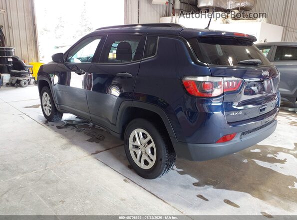 3C4NJDAB8JT392269 2018 JEEP COMPASS Blue Trasero izquierdo