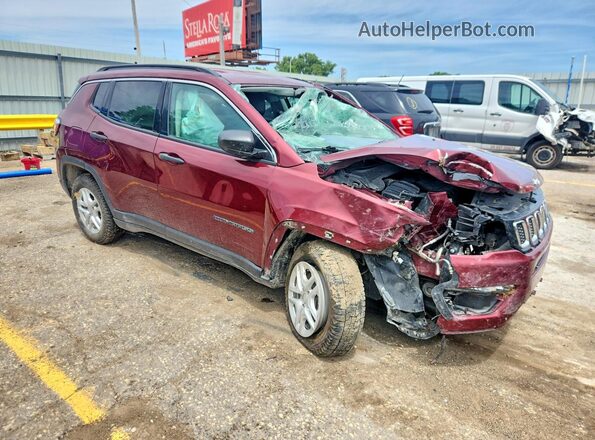 3C4NJDAB9MT599578 2021 JEEP COMPASS Maroon Przód prawy